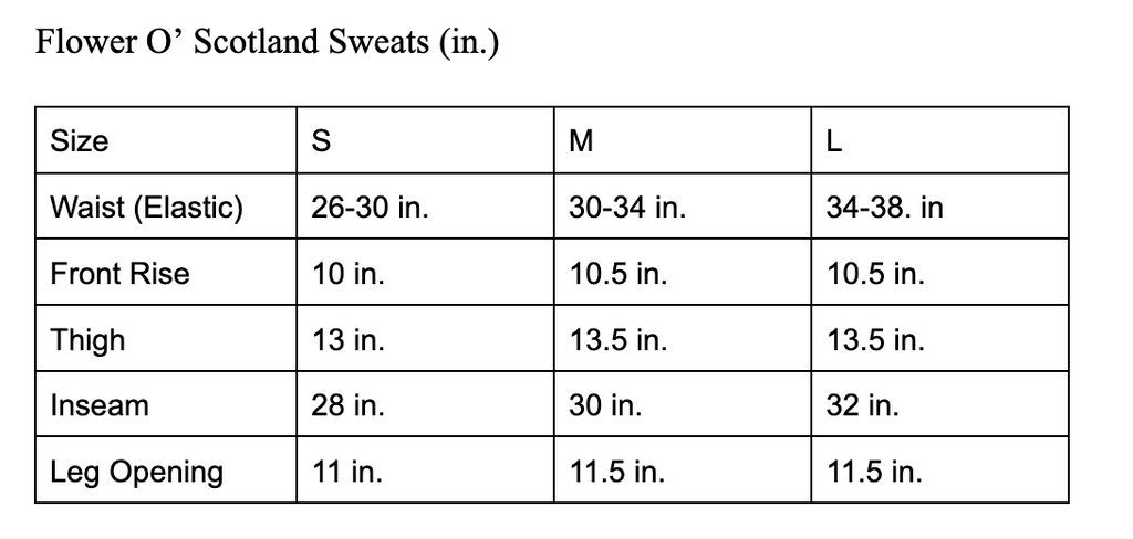 "Flower O' Scotland" Sweats