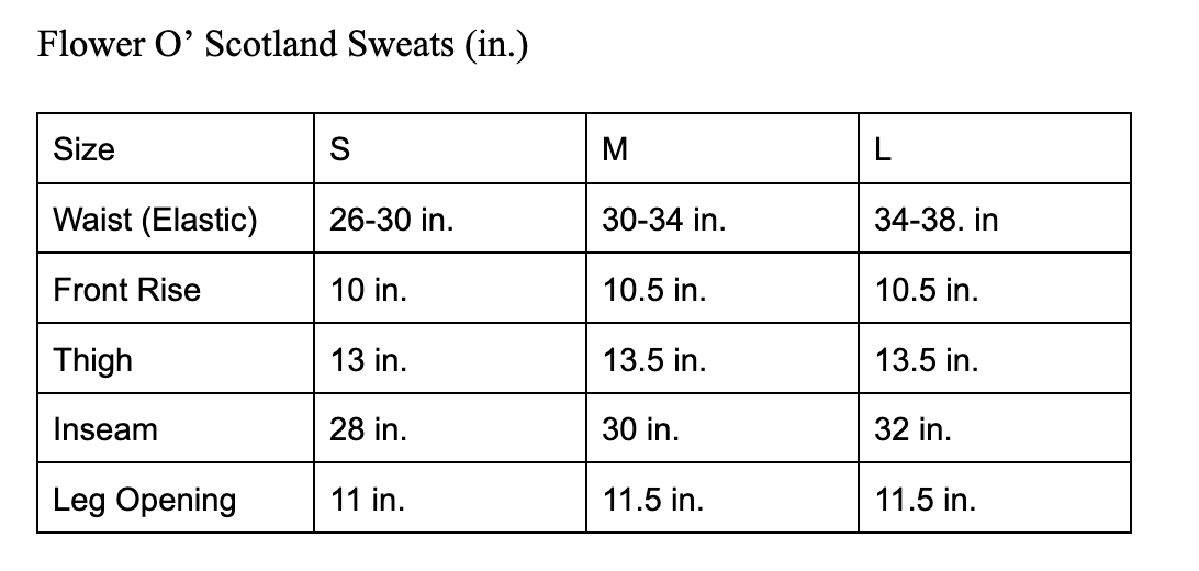 "Flower O' Scotland" Sweats