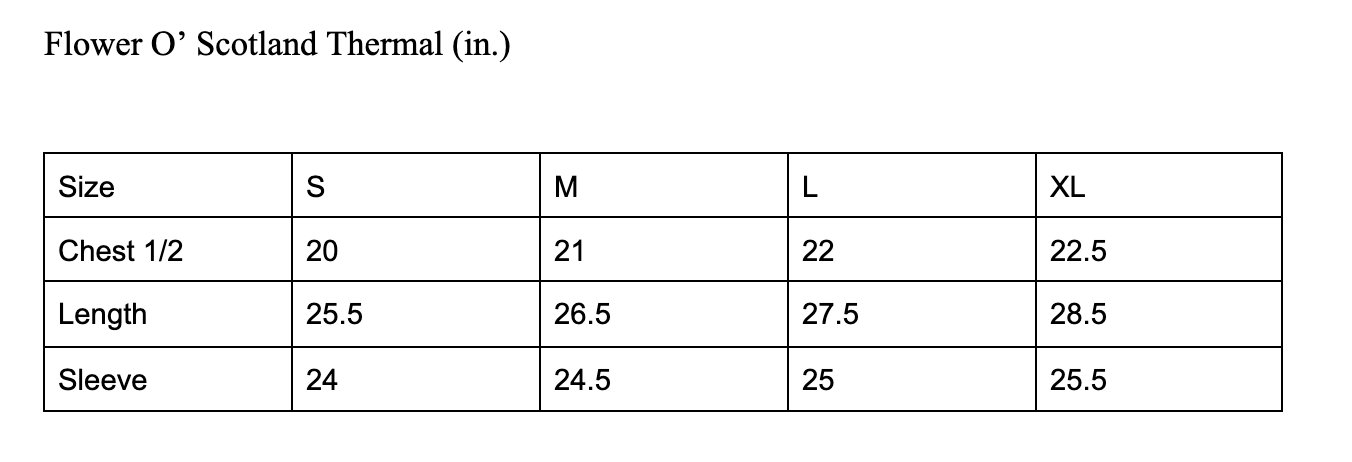 "Flower O' Scotland" Thermal